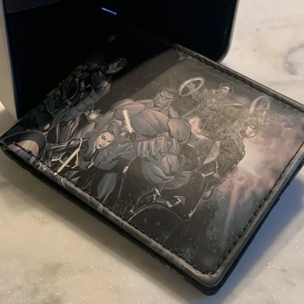 Concept One Marvel Avengers Bifold Wallet in Decorative Tin Case